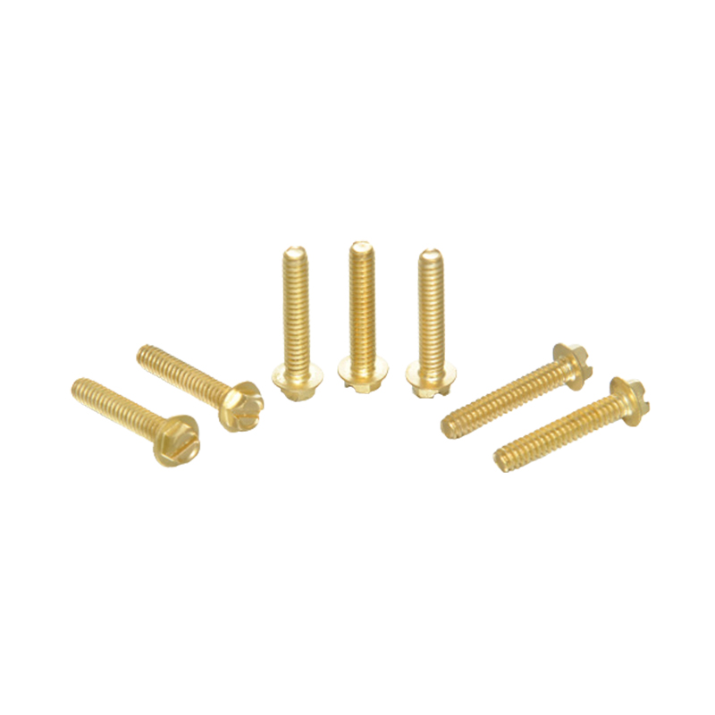 Sarı çinko kaplı altıgen flanş vidaları